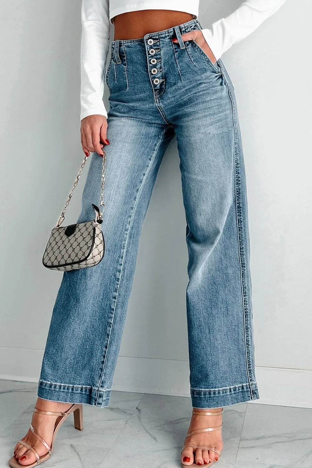 Button Fly High Waist Jeans Medium Trendsi 81f8ba9c-a8bc-4f60-9051-d494807b4ff2-Max-Origin
