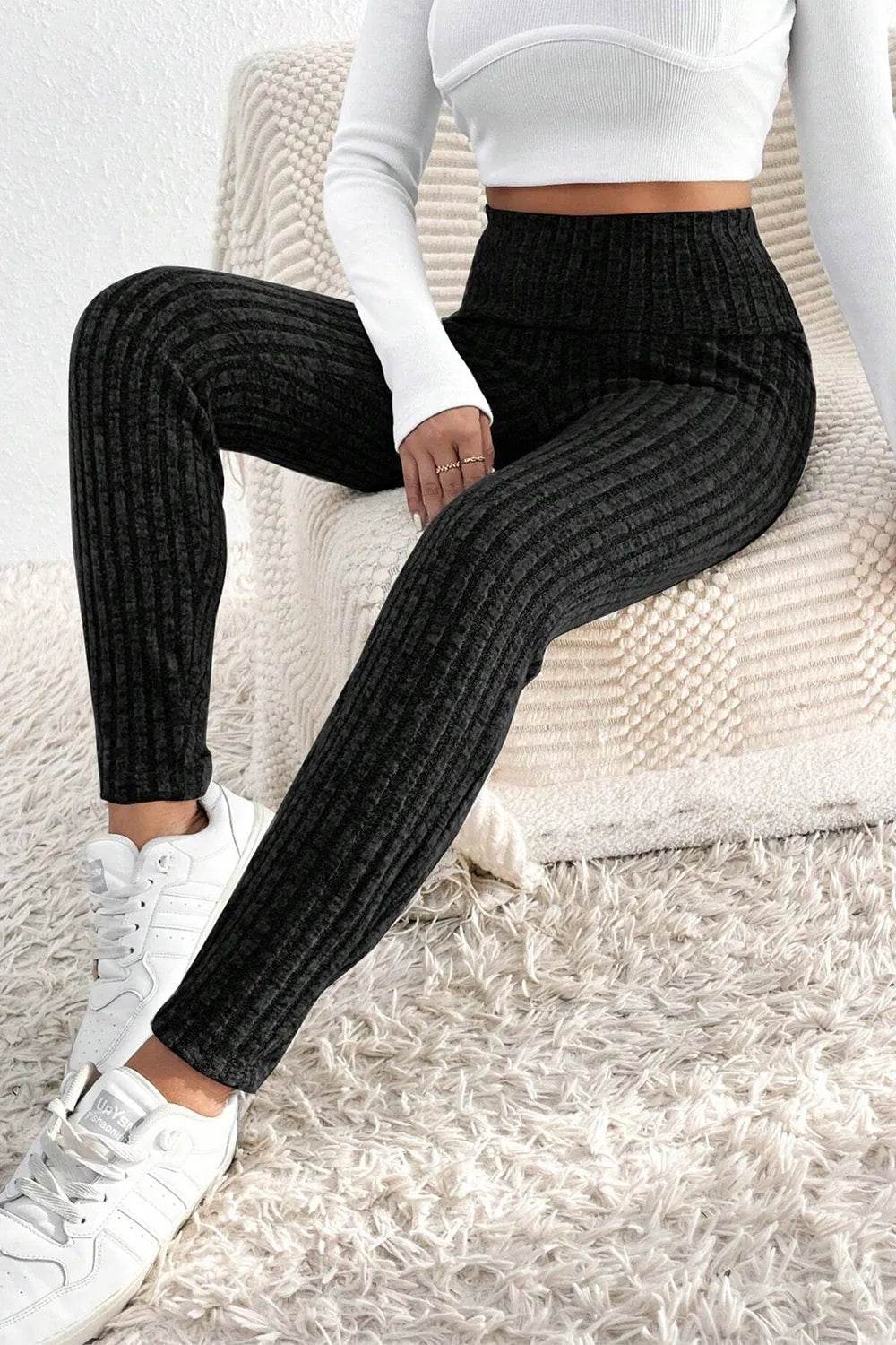 Ribbed High Waist Leggings Trendsi 8250f040-5306-4bc8-9024-6ec9e13ed283-Max