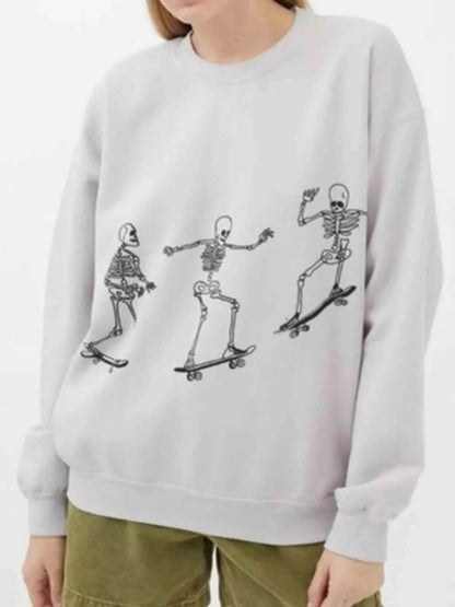 Skeleton Graphic Oversized Sweatshirt Light Gray Trendsi 829b23f9-dbd4-4c02-8ed9-b8d1db3c5862-Max-Origin