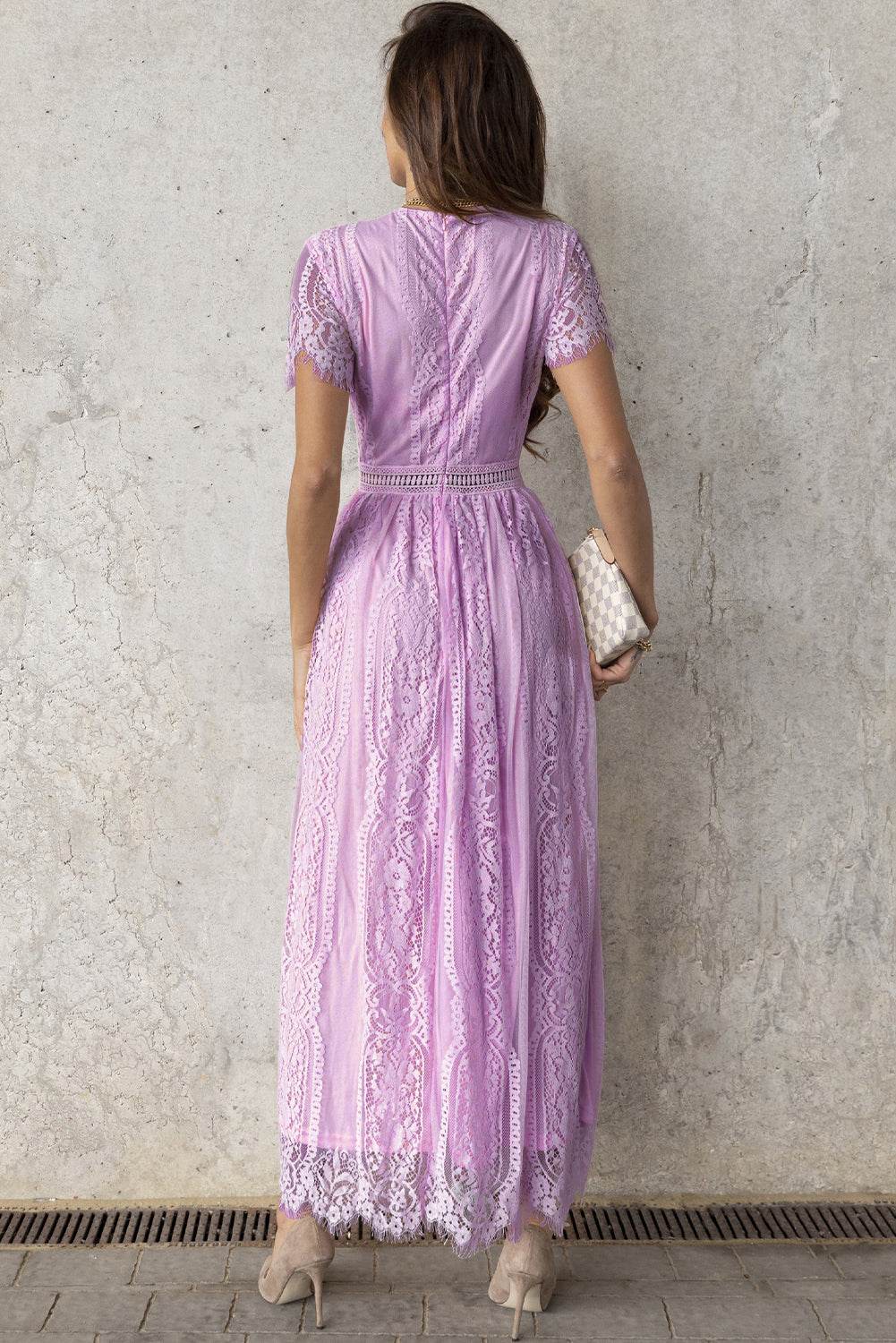 Scalloped Trim Lace Plunge Dress Trendsi 82a0e71e6dc84db59461c9c27050f924-Max