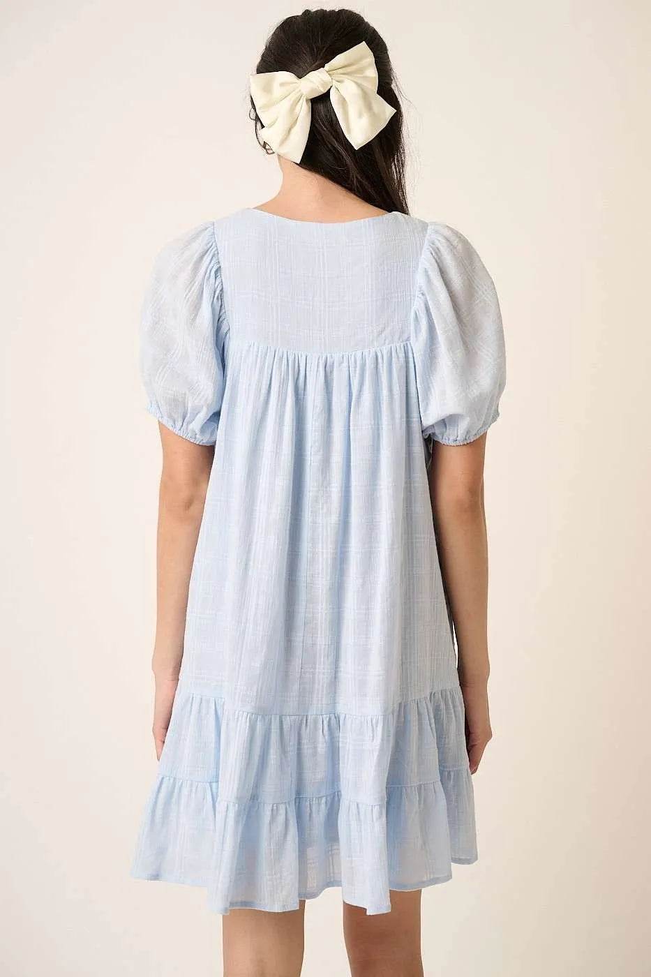 Mittoshop Tassel Tie Plaid Gauze Short Sleeve Mini Dress Trendsi 82c639d096bb4ea5b0869bbb3f34c306-Max-Origin
