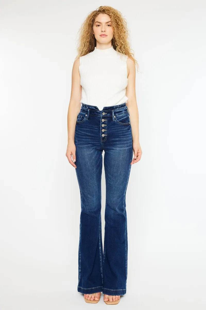 Kancan Button Fly High Rise Flare Jeans Trendsi 8319dc8fd0944b349d0652f7a3428267-Max-Origin