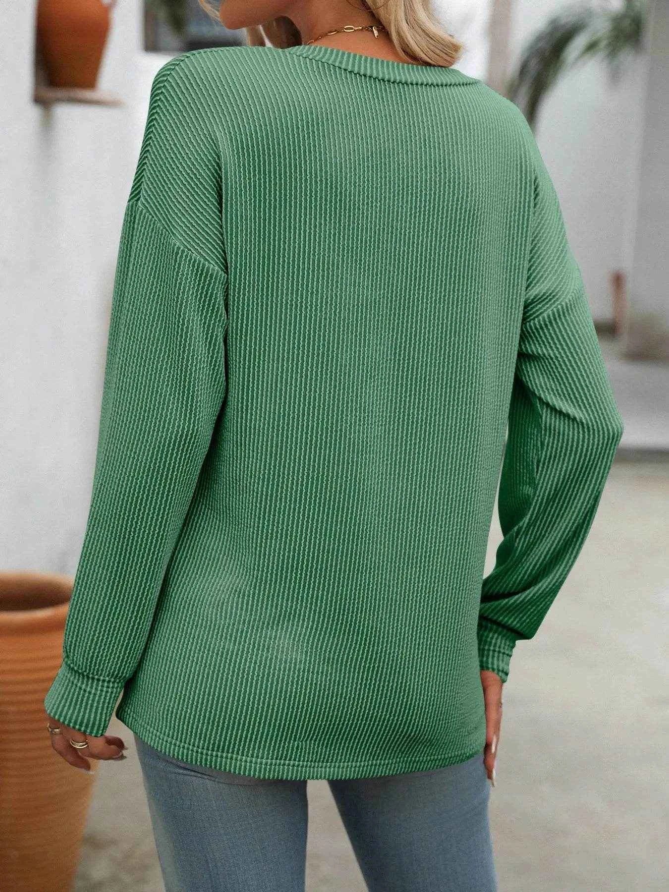 Ribbed V-Neck Long Sleeve T-Shirt Trendsi 834d300e-ca86-4dfb-81ef-2f56f8ea9e6d-Max-Origin