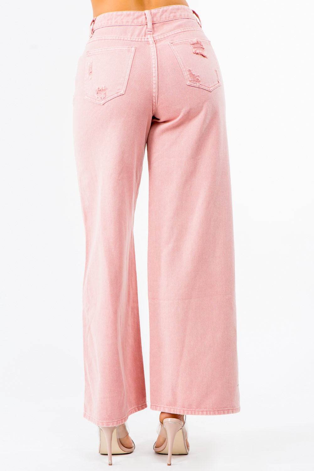 American Bazi High Waist Distressed Wide Leg Jeans Trendsi 8355388f-871e-4c6a-9216-6f70277aa535-Max
