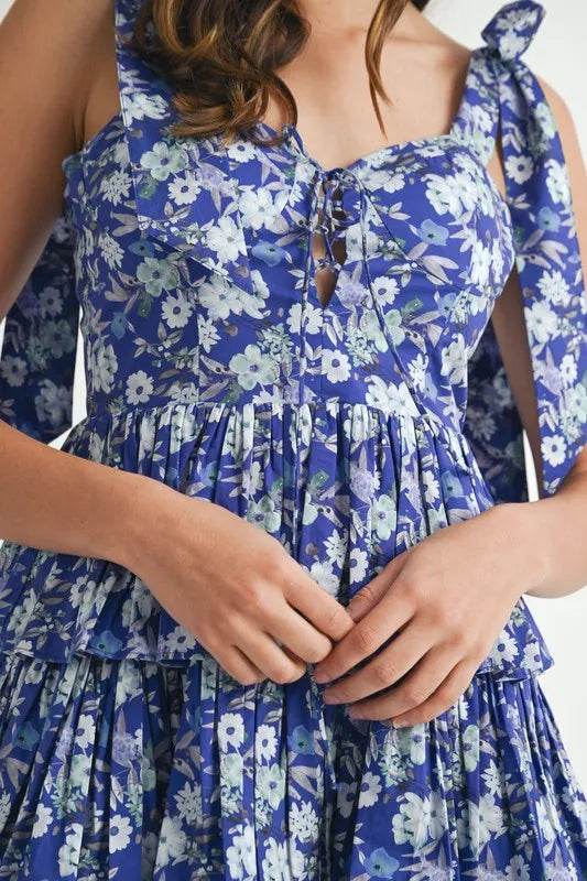 MABLE Floral Print Shoulder Tie Layered Mini Dress Trendsi 835e920519f14474aaec9dd6e2d0985a-Max-Origin