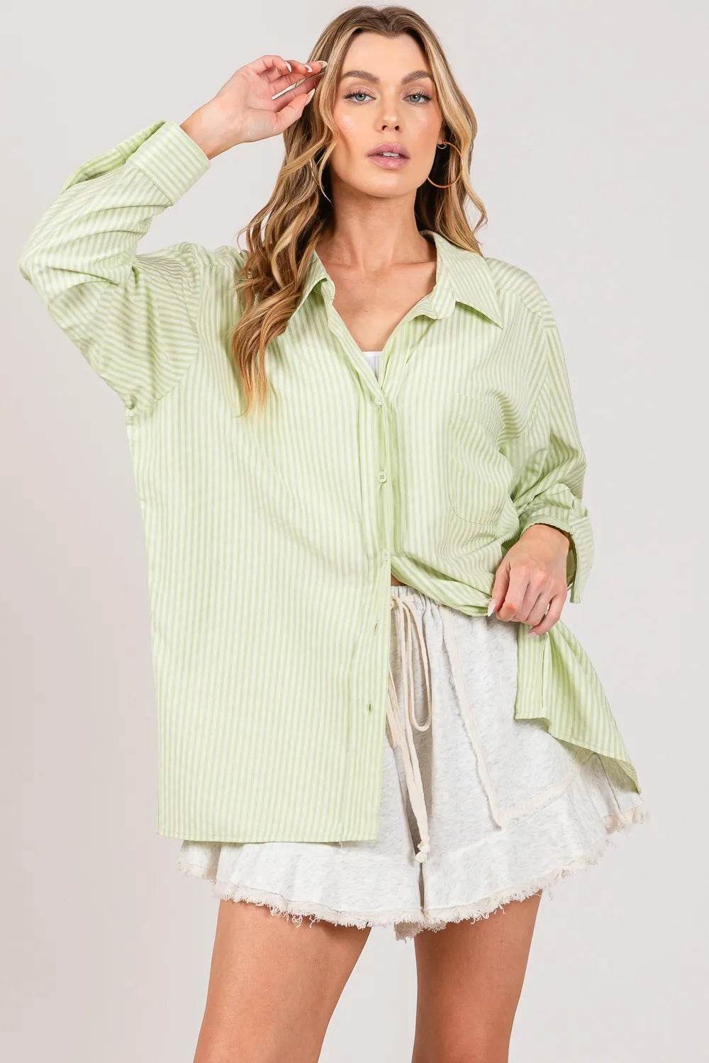 SAGE + FIG Striped Button Up Long Sleeve Shirt Trendsi 83741d9f-9851-4850-8504-66a7c6ae27e5-Max
