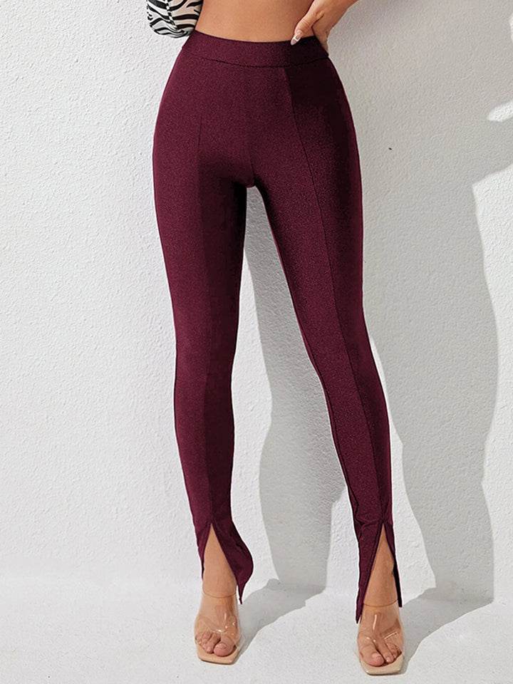 High Waist Slit Skinny Pants Trendsi 8375490153c34b8b82d76d84dcb459dc-Max