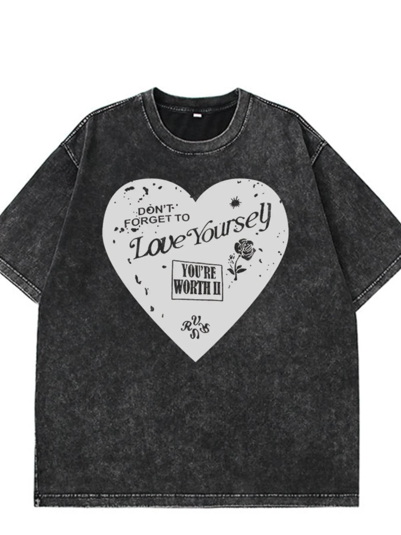Heart Round Neck Short Sleeve T-Shirt Black Trendsi 83b2a233-ae72-4cac-a32f-c89977c7a9aa-Max-Origin