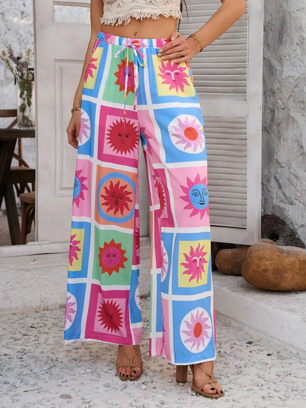Devine Drawstring Printed Wide Leg Pants Trendsi 83f4536c-22cf-45b8-9066-1fb746c10761-Max