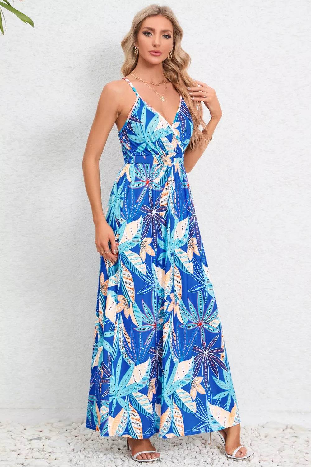 Printed Surplice Maxi Cami Dress Royal Blue Trendsi 840e583d-2e3d-4ba0-81ea-efbab55227b1-Max