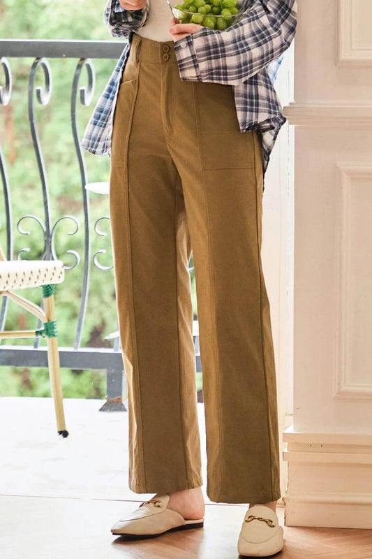Half Elastic Waist Straight Pants Caramel Trendsi 843ac9be-1eb2-4045-8d80-0717cf035794-Max