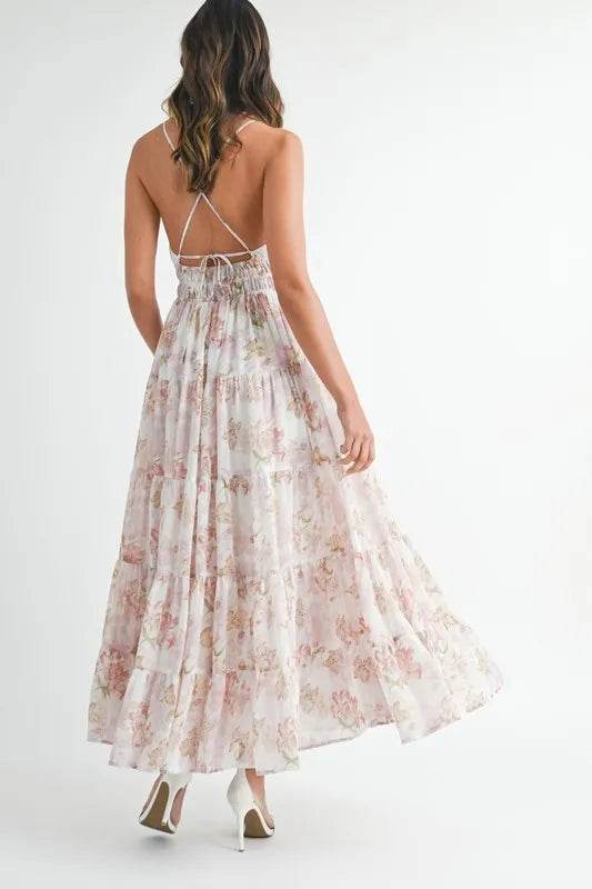 MABLE Floral Print Tiered Cami Maxi Dress Trendsi 8451180eb10f45e2a397482a200fb7d1-Max-Origin