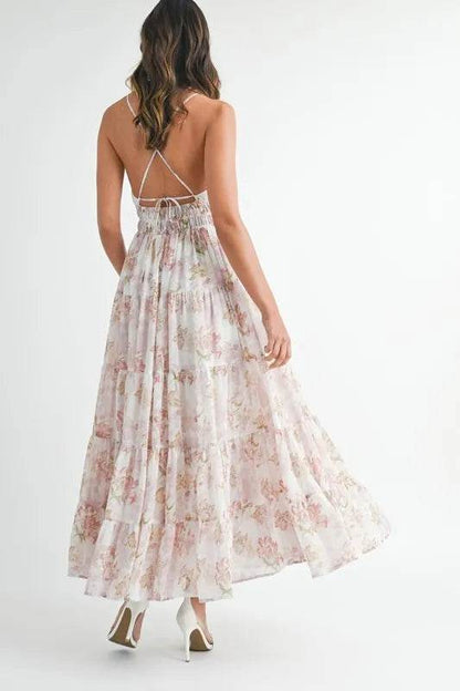 MABLE Floral Print Tiered Cami Maxi Dress Trendsi 8451180eb10f45e2a397482a200fb7d1-Max-Origin