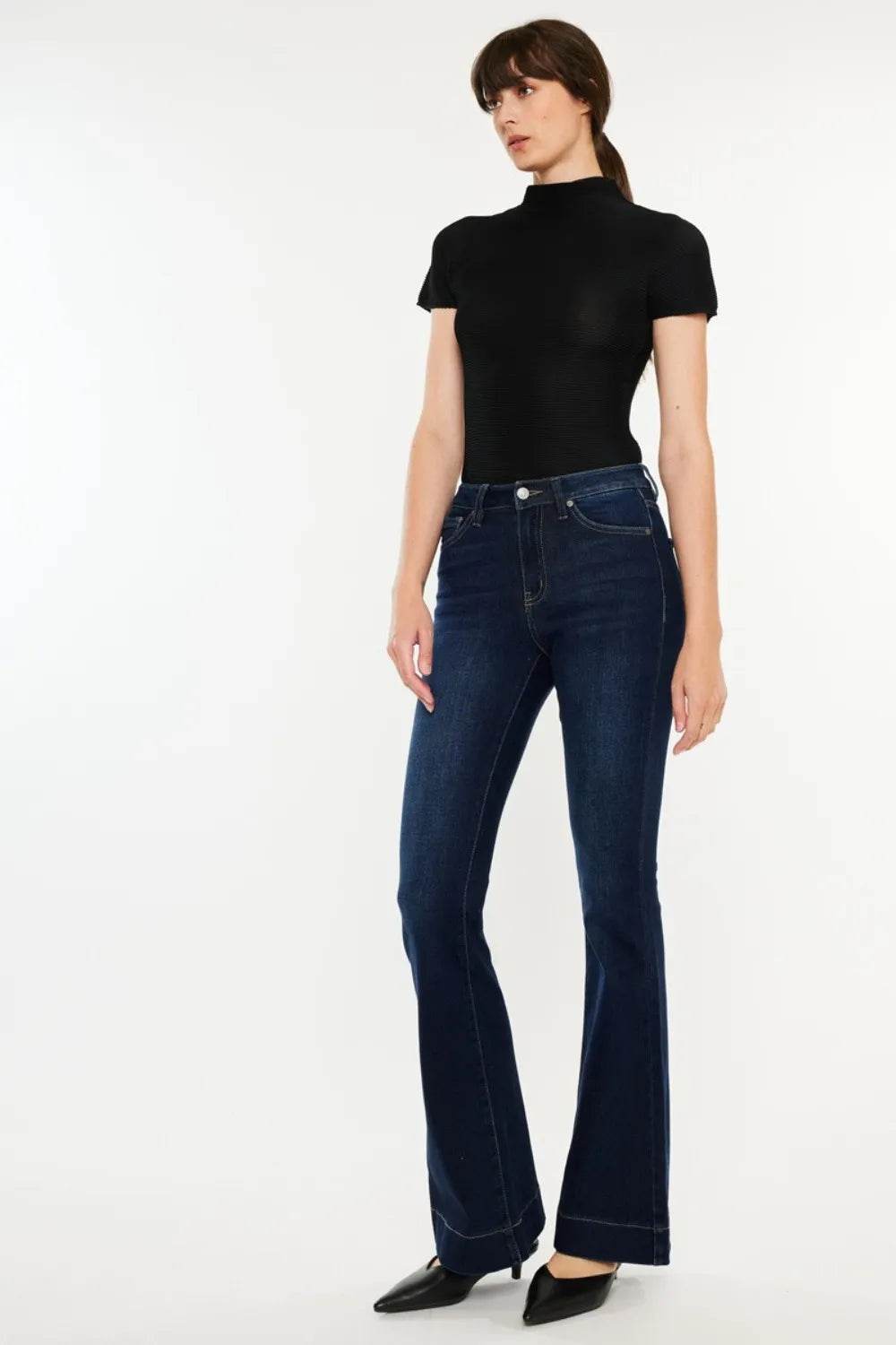Kancan High Rise Slim Flare Jeans Trendsi 845826ff-7fb7-42c8-aaf4-3777ab309943-Max