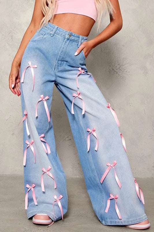 Bow Decorated Wide Leg Denim Jeans Medium Trendsi 845974ae-60da-4fd8-be55-649aaa471a1d-Max-Origin