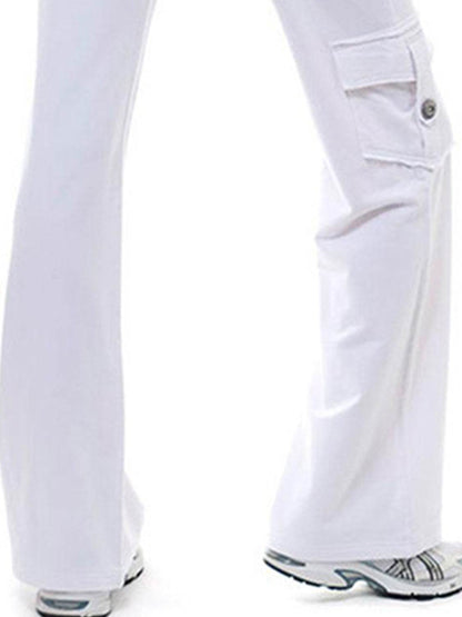 Mid Waist Pants with Pockets Trendsi 846a81ce83f64b25b20a35ed3df2de23-Max
