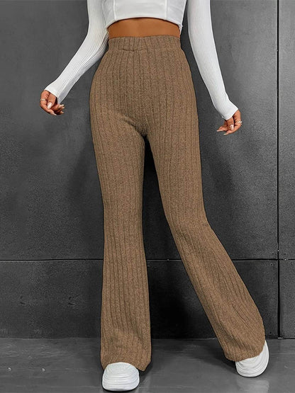 Ribbed High Waist Bootcut Pants Mocha Trendsi 84f2b648-0fc3-42f8-bbde-e4bd69ead701-Max