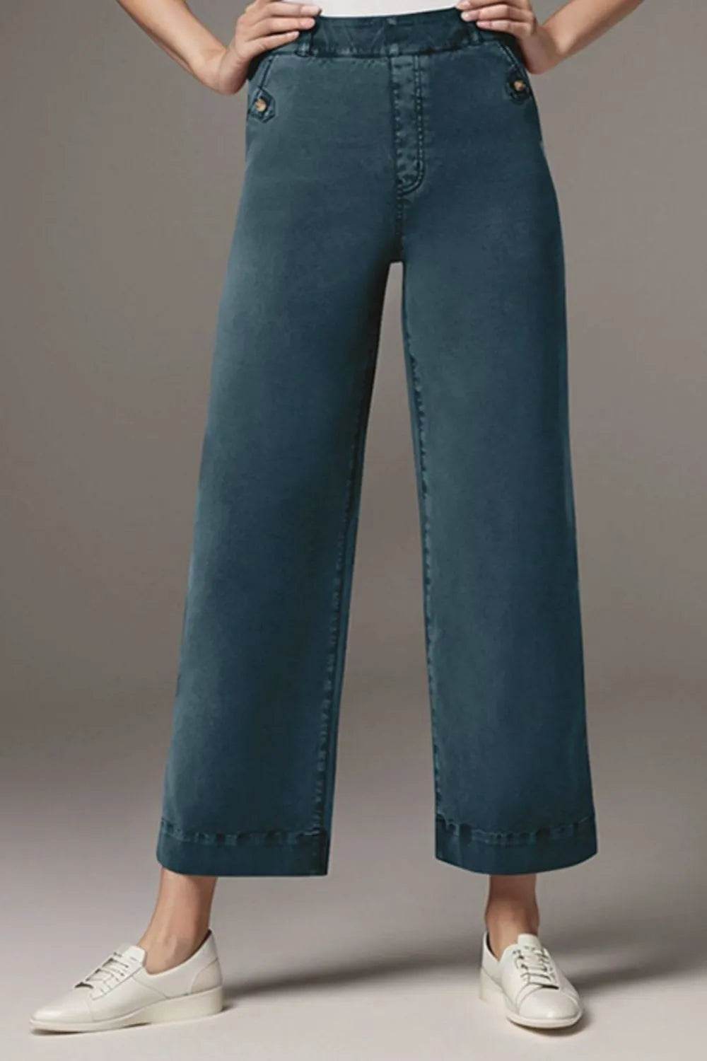 High Waist Jeans with Pockets French Blue Trendsi 85037613-57b1-4989-877e-5e64e3685a26-Max