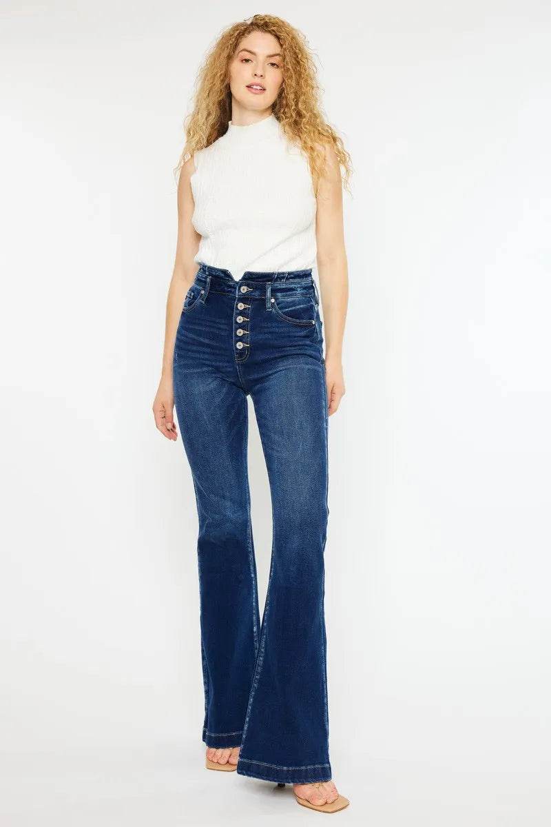 Kancan Button Fly High Rise Flare Jeans Trendsi 85350d08925c42f58fb8eb06331129d9-Max-Origin