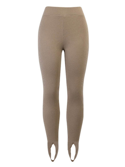 Ribbed Mid Waist Leggings Trendsi 85915dba02004005a1aaa088aaff7f41-Max
