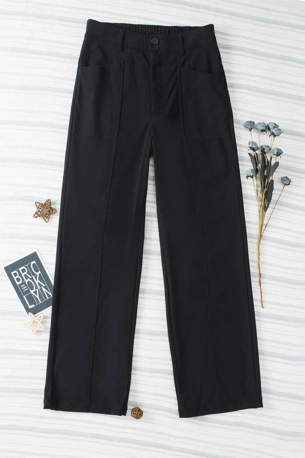 Half Elastic Waist Straight Pants Trendsi 85a33aec-0e9d-4bbe-b796-7cf66b8d1cf1-Max