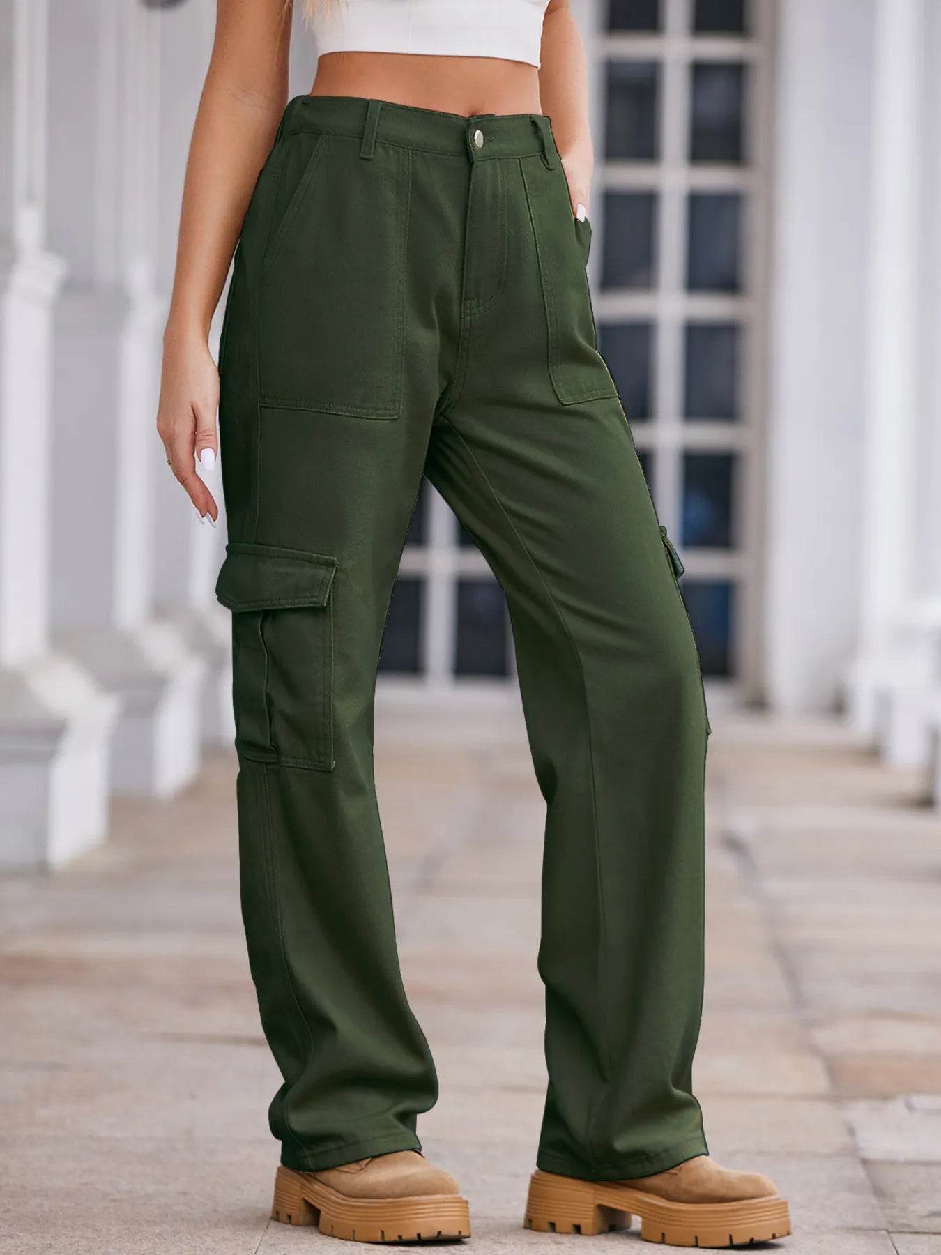 High-Waisted Cargo Jeans Trendsi 85ade4848a7d4599911e3e31721ca550-Max-Origin