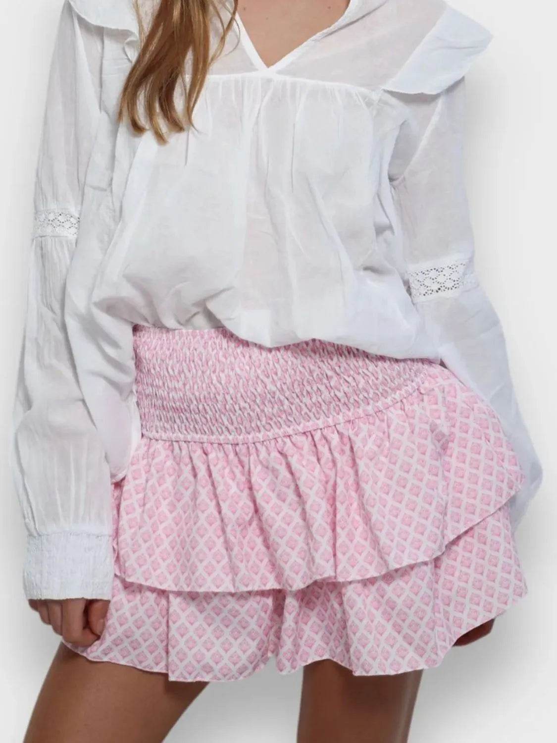 Smocked Wideband Waist Layered Mini Skirt Trendsi 85f9ab4d-5b3f-4cf9-bab5-d46df21256cb-Max-Origin