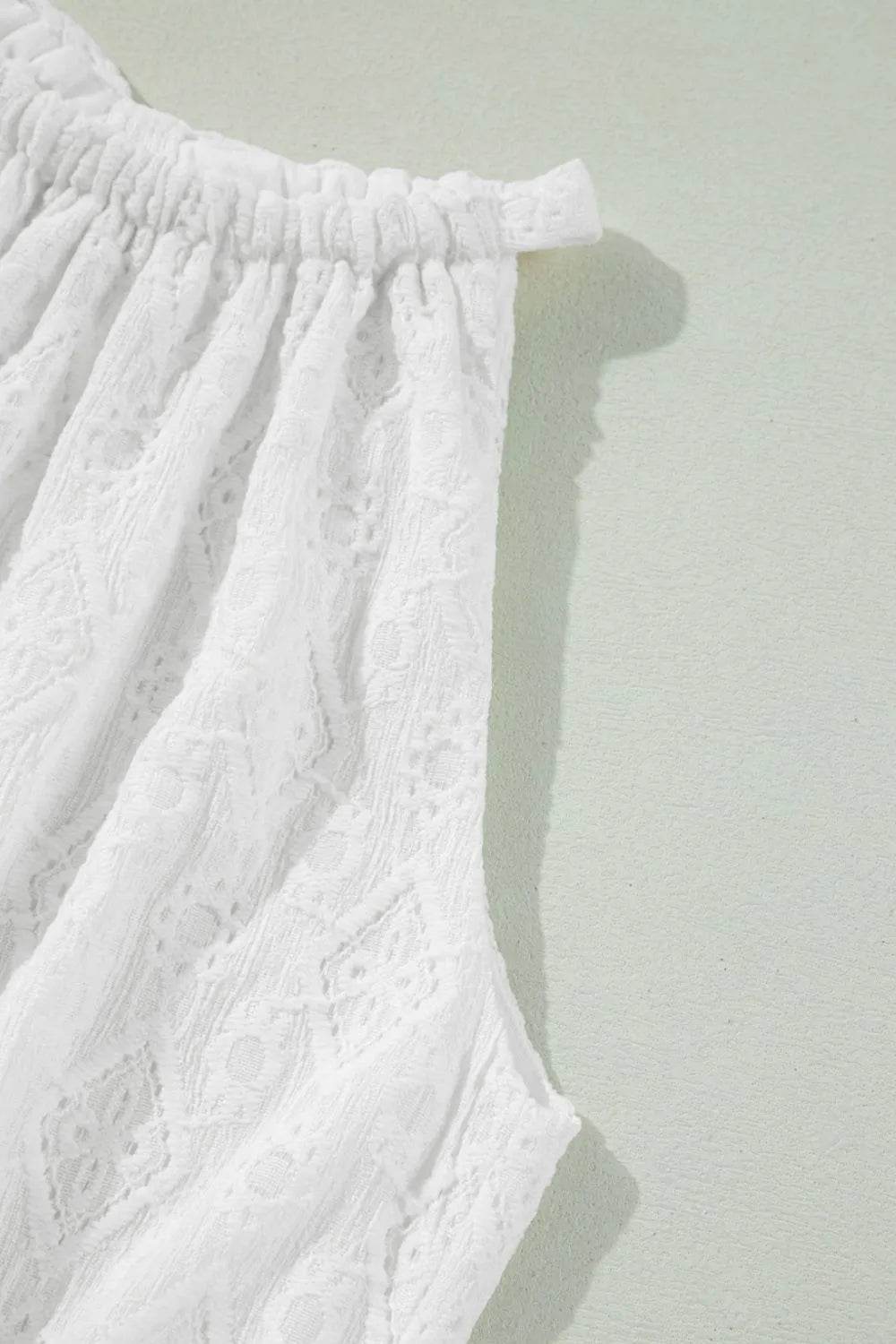 Lace Sleeveless Tied Waist Mini Dress Trendsi 86254451-9670-4c09-be87-8616537566d9-Max-Origin