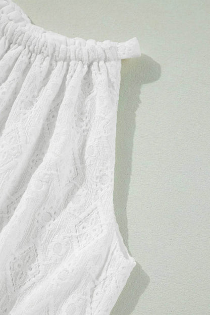 Lace Sleeveless Tied Waist Mini Dress Trendsi 86254451-9670-4c09-be87-8616537566d9-Max-Origin
