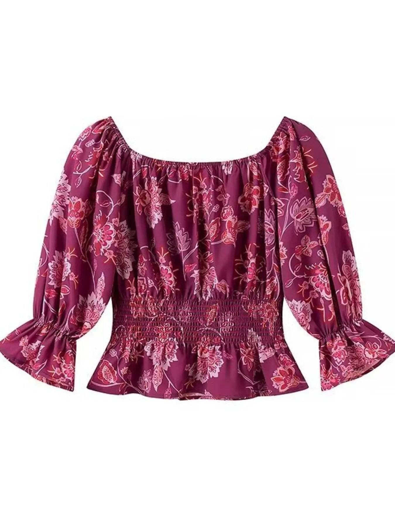 Printed Flounce Sleeve Top and Slit Skirt Set Trendsi 8674d41f63964cc9adec2800104ed686-Max-Origin