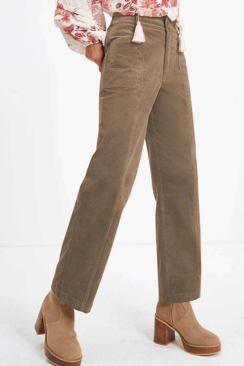Half Elastic Waist Straight Pants Trendsi 86c782b2-321f-4f39-a3fb-7f94c40c8c31-Max