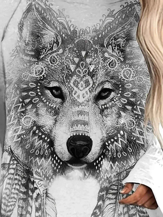 Bohemian Wolf Print Long Sleeve T-Shirt Trendsi 87300099-b73d-4e8f-a83d-8e865523a98b-Max-Origin