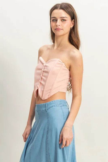HYFVE Buttoned Front Strapless Knit Bustier Top Trendsi 8799f3c9e69946f4a9b3a2f70280d496-Max-Origin