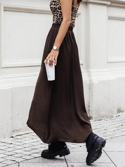 Elastic Waistband High-Slit Maxi Skirt Trendsi 87a1c4a833cc456d9c0268c37963e17d-Max-Origin