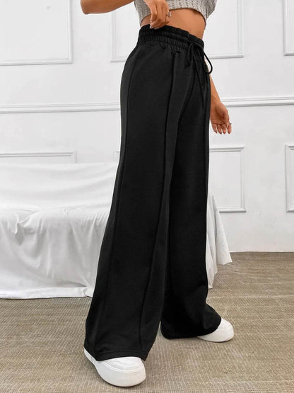 Honey Drawstring Elastic Waist Wide Leg Pants Trendsi 87a74b25-2b40-4667-ba99-ab498d50dd59-Max