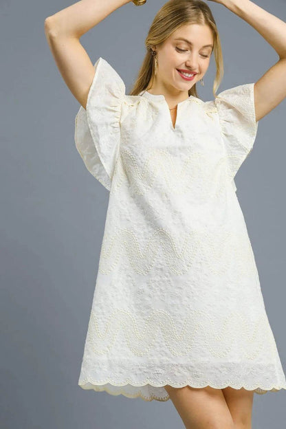 Umgee Scalloped Hem Embroidered Mini Dress White Trendsi 88183f24-d3ad-4081-9b87-c2a35ea87bb4-Max-Origin