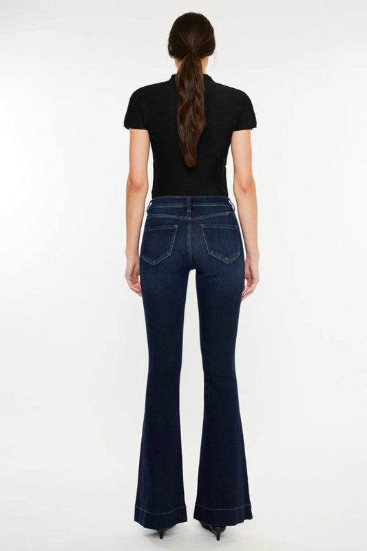 Kancan High Rise Slim Flare Jeans Trendsi 881b6e83-126e-42a2-96da-6c8a47a79588-Max