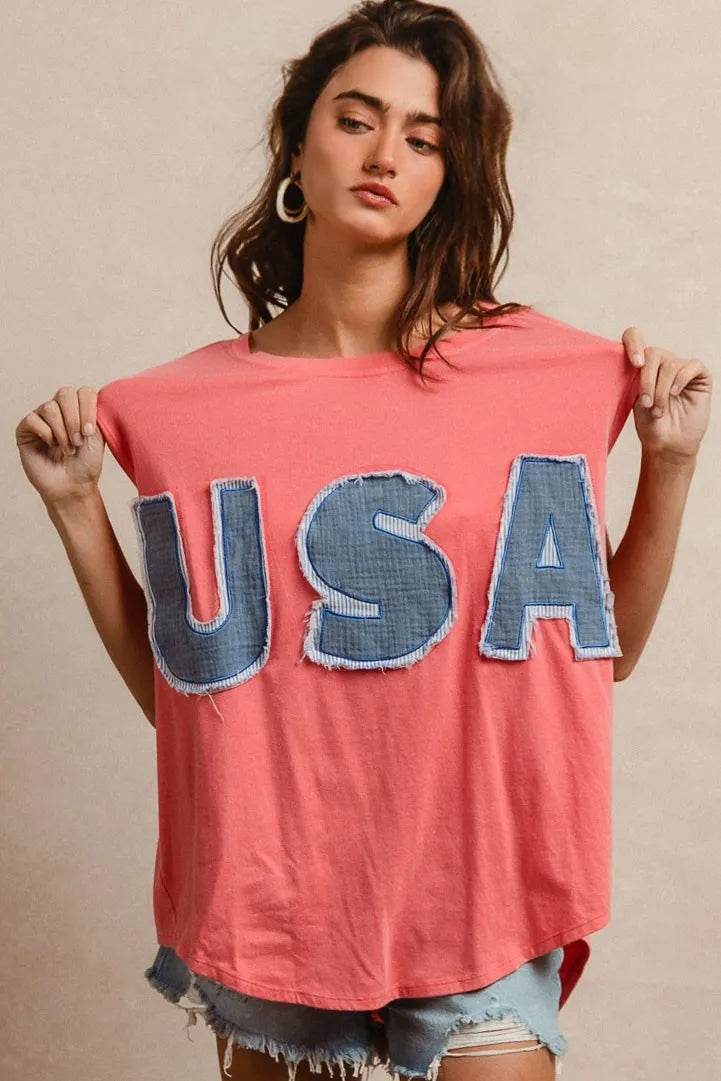 BiBi Washed Jersey With Usa Patched Raw Cut Edge Detail Trendsi 882d7d8c36a54728bacf9992eab04323-Max-Origin