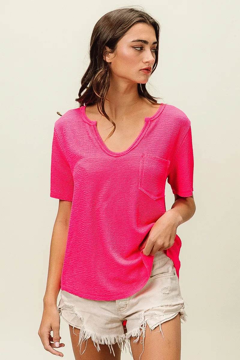 BiBi Waved Rib U Neck Top With Front Pocket Trendsi 8879de7a1cbe499899306ae022a29d1a-Max-Origin
