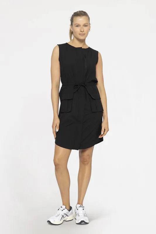 MONO B Versatile Drawstring Waist Tank Dress BLACK Trendsi 889ed6773328433b9790caf5b6e10b6d-Max-Origin