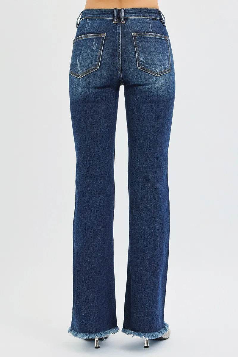 RISEN Full Size Tummy Control Mid Rise Flare Jeans Plus Size Trendsi 88a5031971f34363b5aadb3c82c6206f-Max-Origin