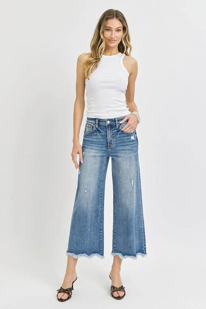 Risen High Rise Cropped Flare Jeans Trendsi 88c795a5-7dcb-449f-a718-38ff3c5acb2d-Max