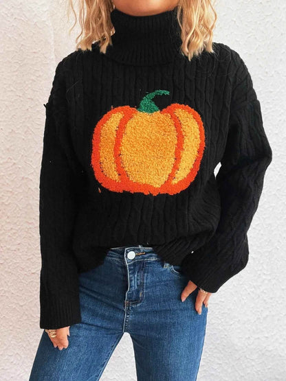 Pumpkin Turtleneck Long Sleeve Sweater Trendsi 896adbcb0cda48c78da208f393cc7dc8-Max-Origin