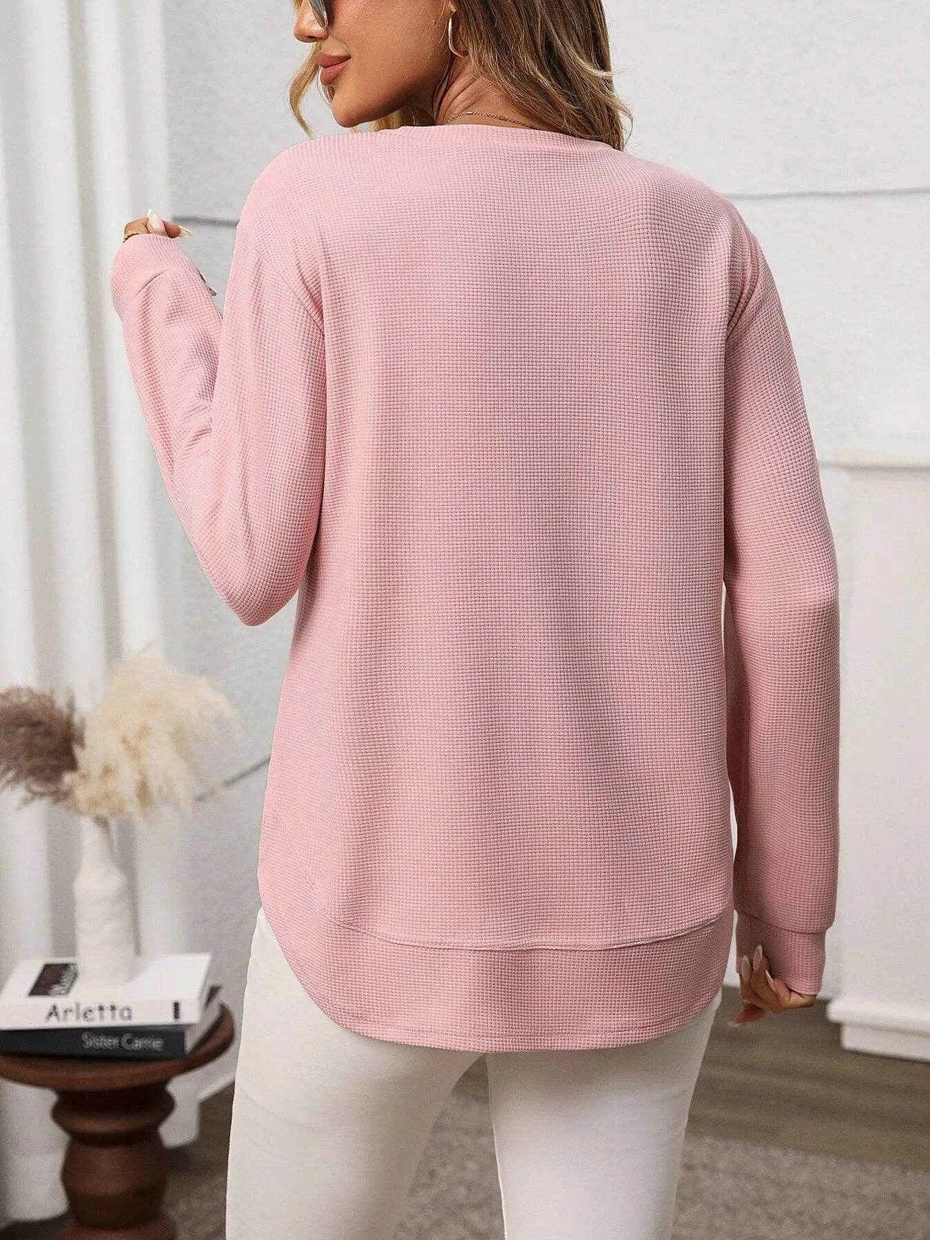 Long Sleeve Round Neck T-Shirt Trendsi 898d22d3c9e943b79cd09fbb5992d247-Max-Origin