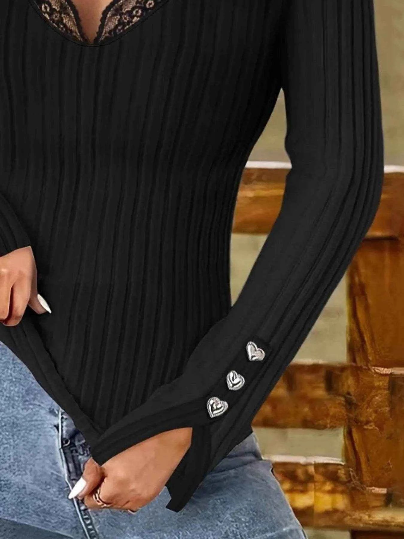 Full Size Ribbed V-Neck Lace Trim Long Sleeve T-Shirt Plus Size Trendsi 899bd634-e53b-458d-9a91-8dd8c12e9e3f-Max-Origin