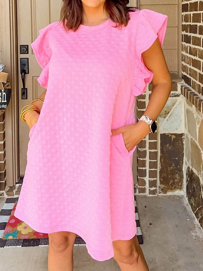 Textured Ruffle Sleeve Casual Summer Dress Trendsi 8a9a02023bbe4d5a80dfe3b46b63bcfe-Max-Origin