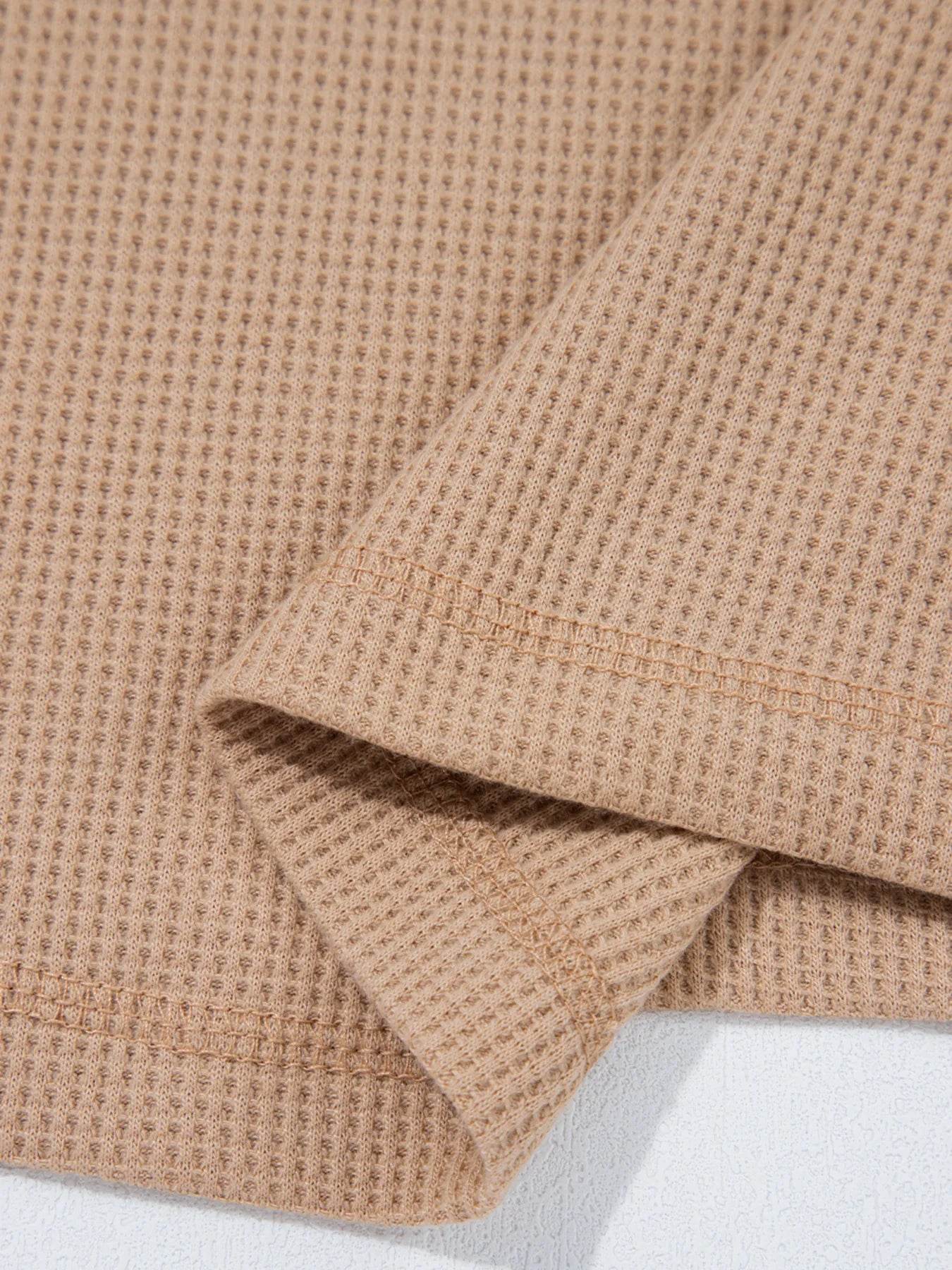 Waffle Textured Tunic Henley Top with Slits Trendsi 8ab918df93634ddfaa93ab2e81fbe256-Max-Origin
