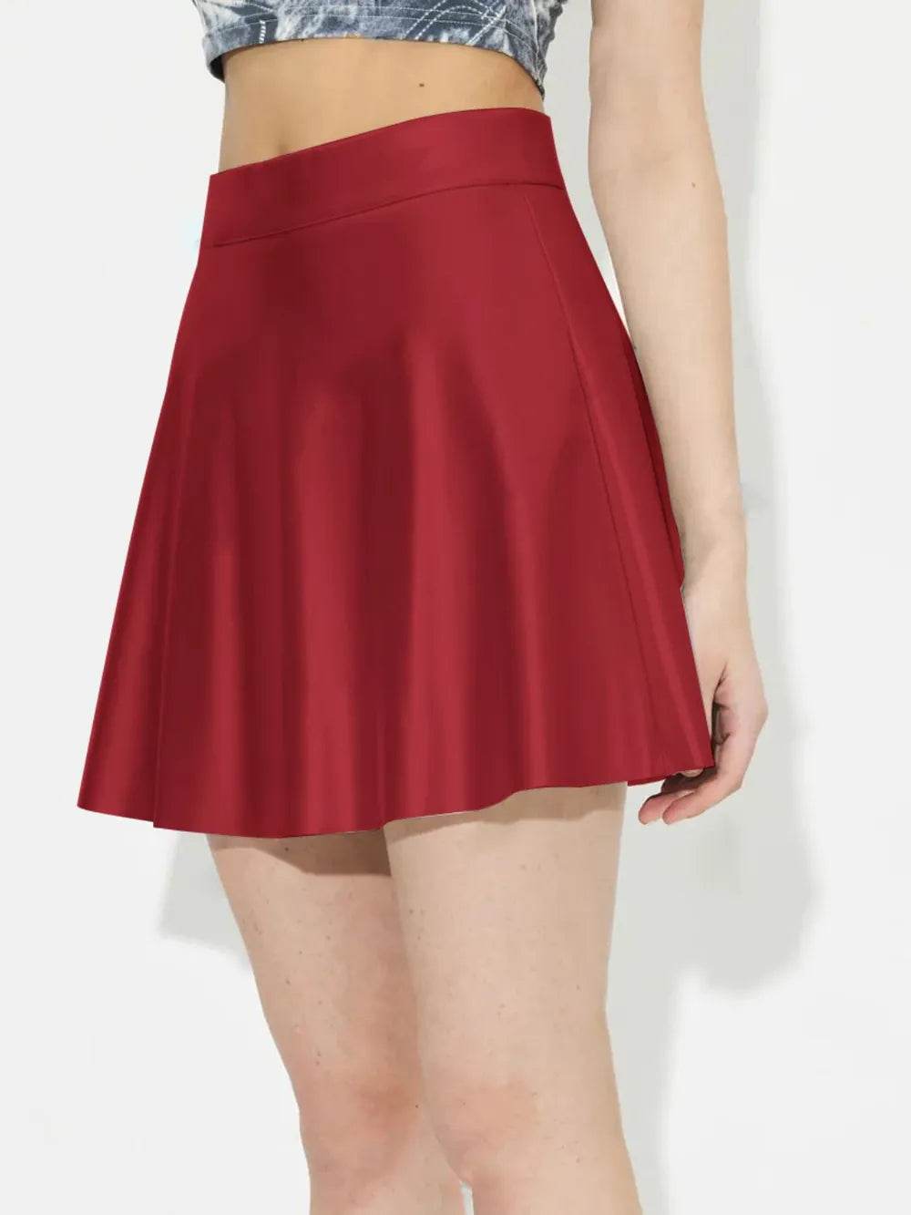 Ruched Mini Skirt with Zipper Trendsi 8abccefa-8355-4c4d-a3e8-8f6a779f9320-Max