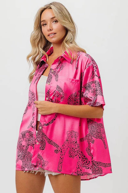 BiBi Leopard Print Short Sleeve Silky Satin Shirt Top Trendsi 8ad9f063f2d24b24b8ec63be961a8274-Max-Origin