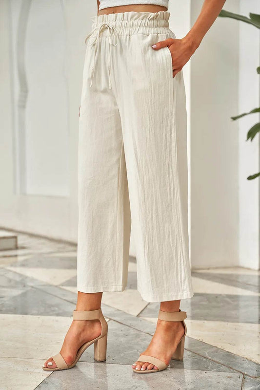 Drawstring Paperbag Waist Wide Leg Pants Ivory Trendsi 8b2aae3e-f23a-4d21-a403-5c5b85906925-Max